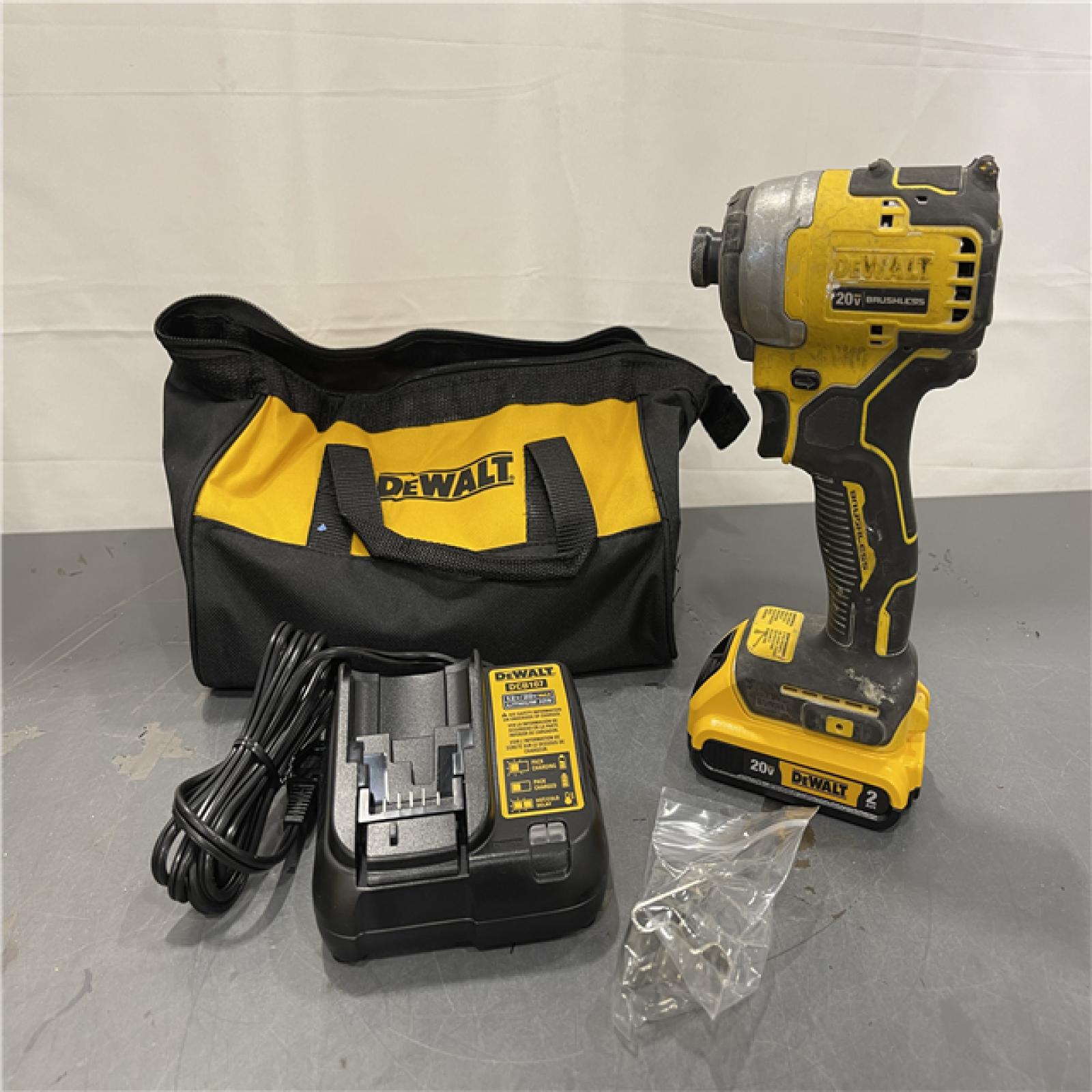 AS-IS - DeWALT ATOMIC 20V Max Lithium-Ion Brushless Cordless Compact 1/4 in. Impact Driver Kit