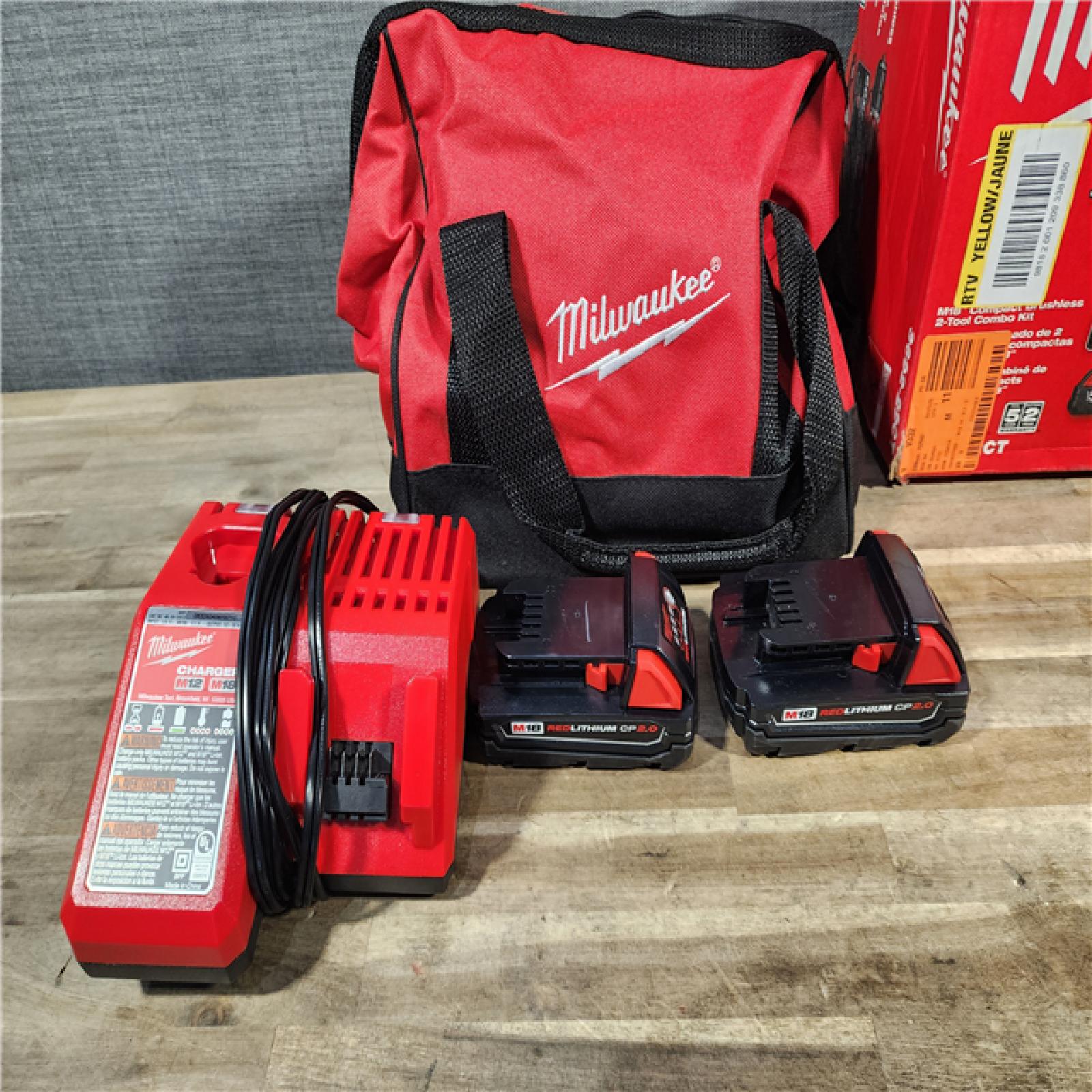 HOUSTON LOCATION - AS-IS Milwaukee M18 Compact Brushless 2-Tool Combo Kit