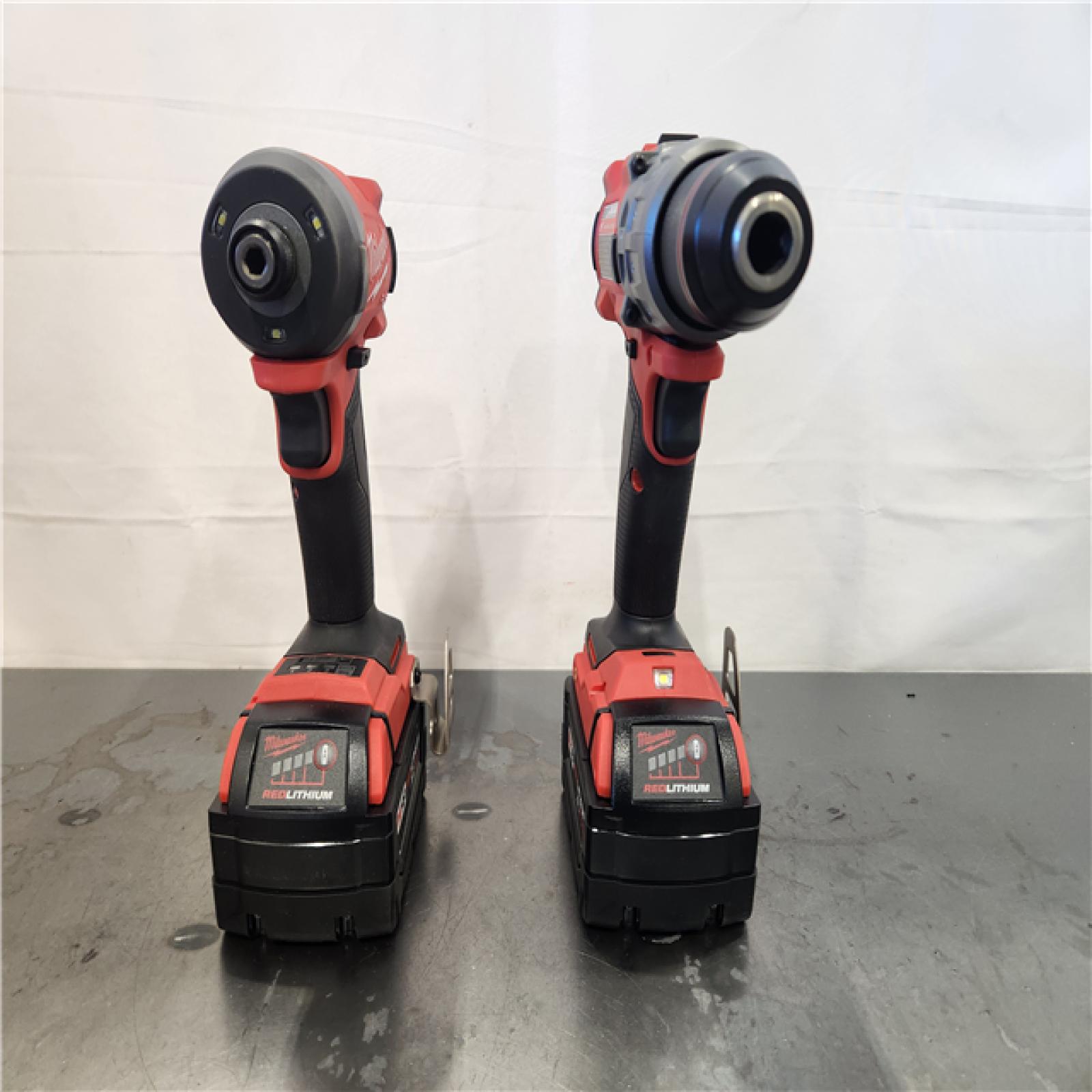 AS-IS- Milwaukee FUEL 18V Lithium-Ion Brushless Cordless Hammer Drill and Impact Driver Combo Kit