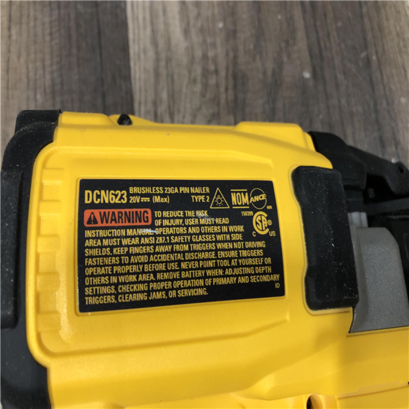 AS-IS DEWALT ATOMIC 20V MAX Lithium Ion Cordless 23 Gauge Pin Nailer Tool Only