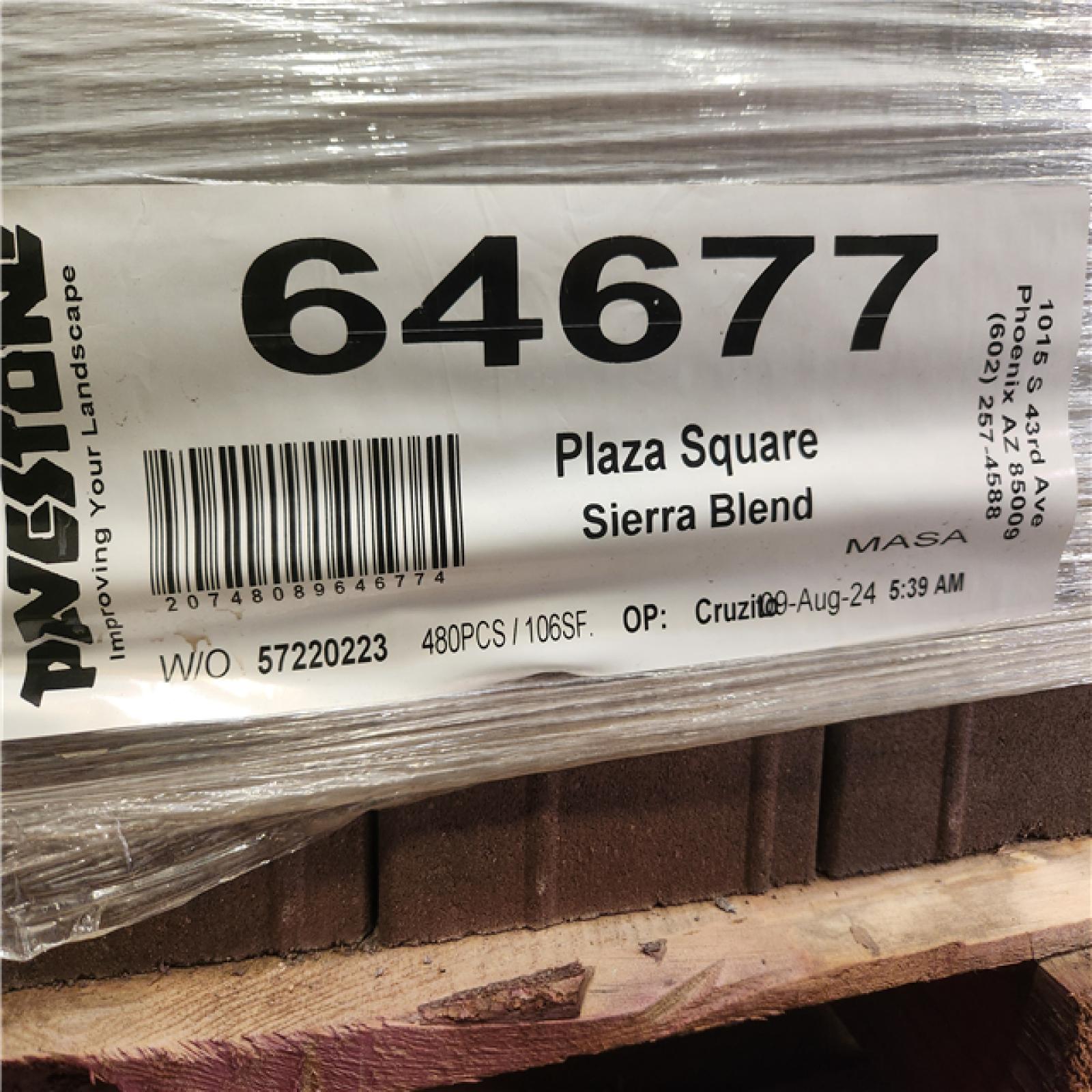 Phoenix NEW Pavestone Plaza Square 5.5 in. L x 5.5 in. W x 2.36 in. H Sierra Blend Concrete Paver (480-Pieces/ 100 sq. ft./ Pallet)