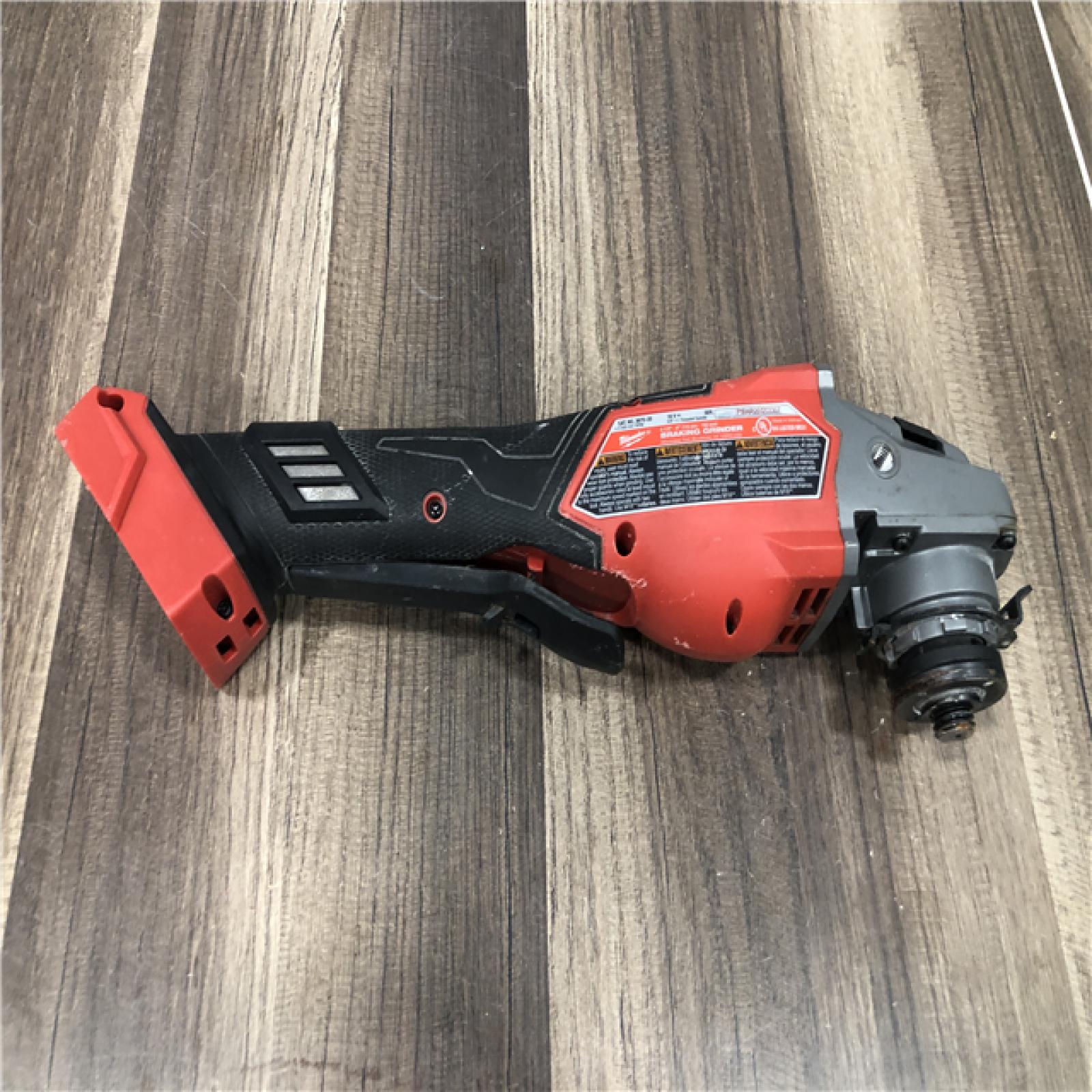 AS-IS Milwaukee  FUEL 18-Volt Lithium-Ion Brushless Cordless 4-1/2 in./6 in. Braking Grinder with Paddle Switch (Tool-Only)