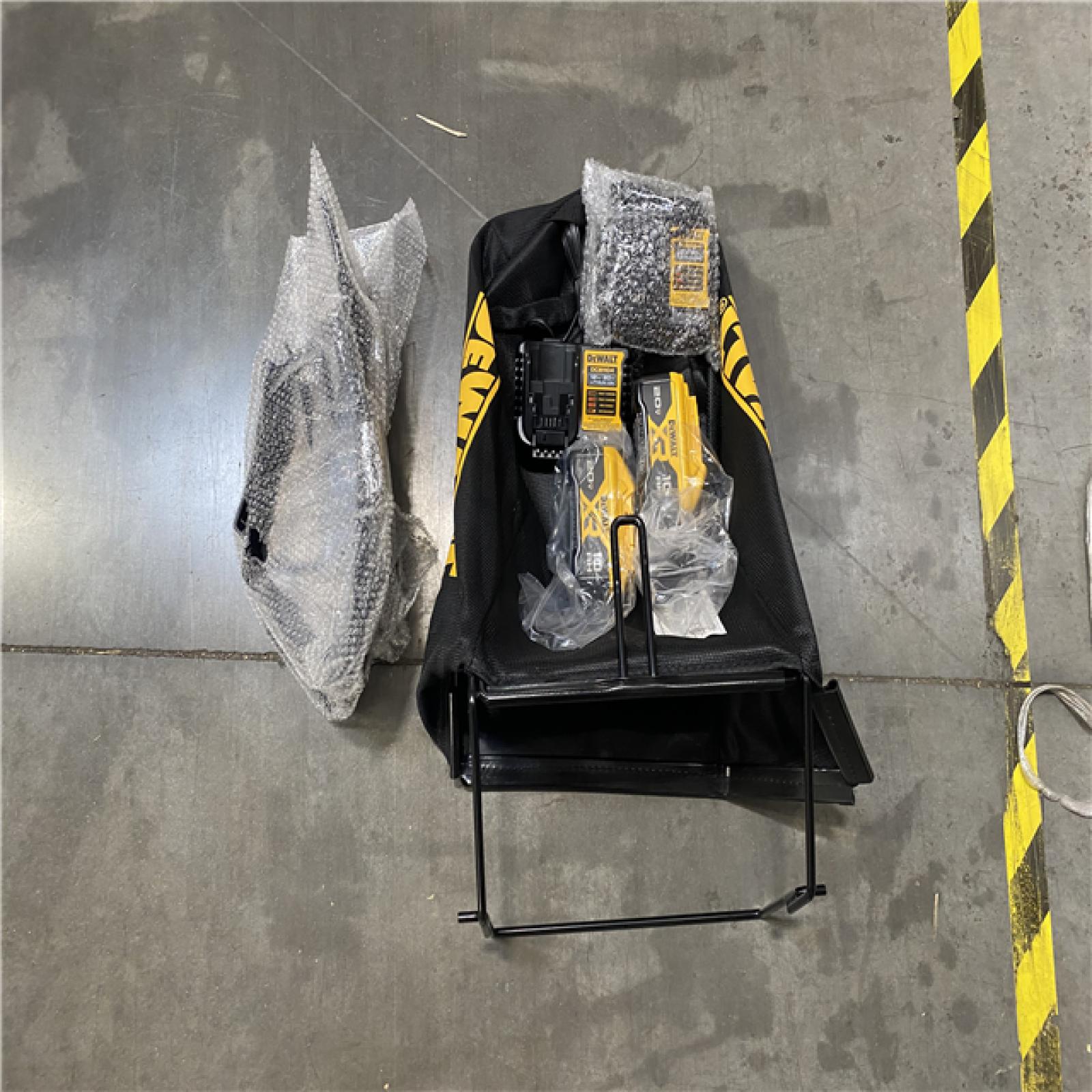 Dallas Location - As-Is  DEWALT 20V MAX 21.5 in. Electric Battery Powered Walk Behind Push Lawn Mower with (2) 10Ah Batteries & Charger