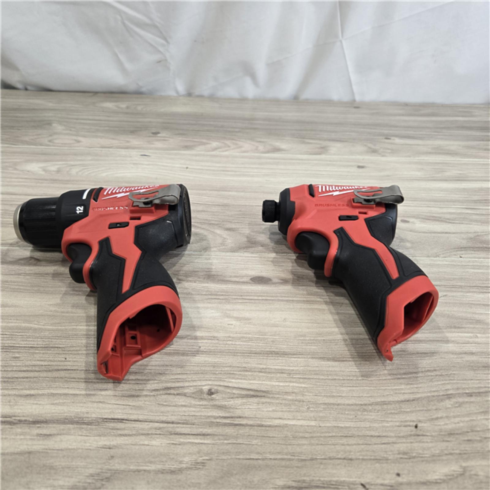 AS-IS Milwaukee M12 Cordless Brushless 2 Tool Combo Kit