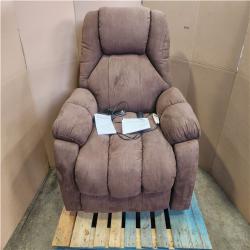 Phoenix LIKE NEW Bestier 40.1 in. W Brown Microsuede Oversize Dual Motor Power Lift Recliner Chair with Massage and Heating
