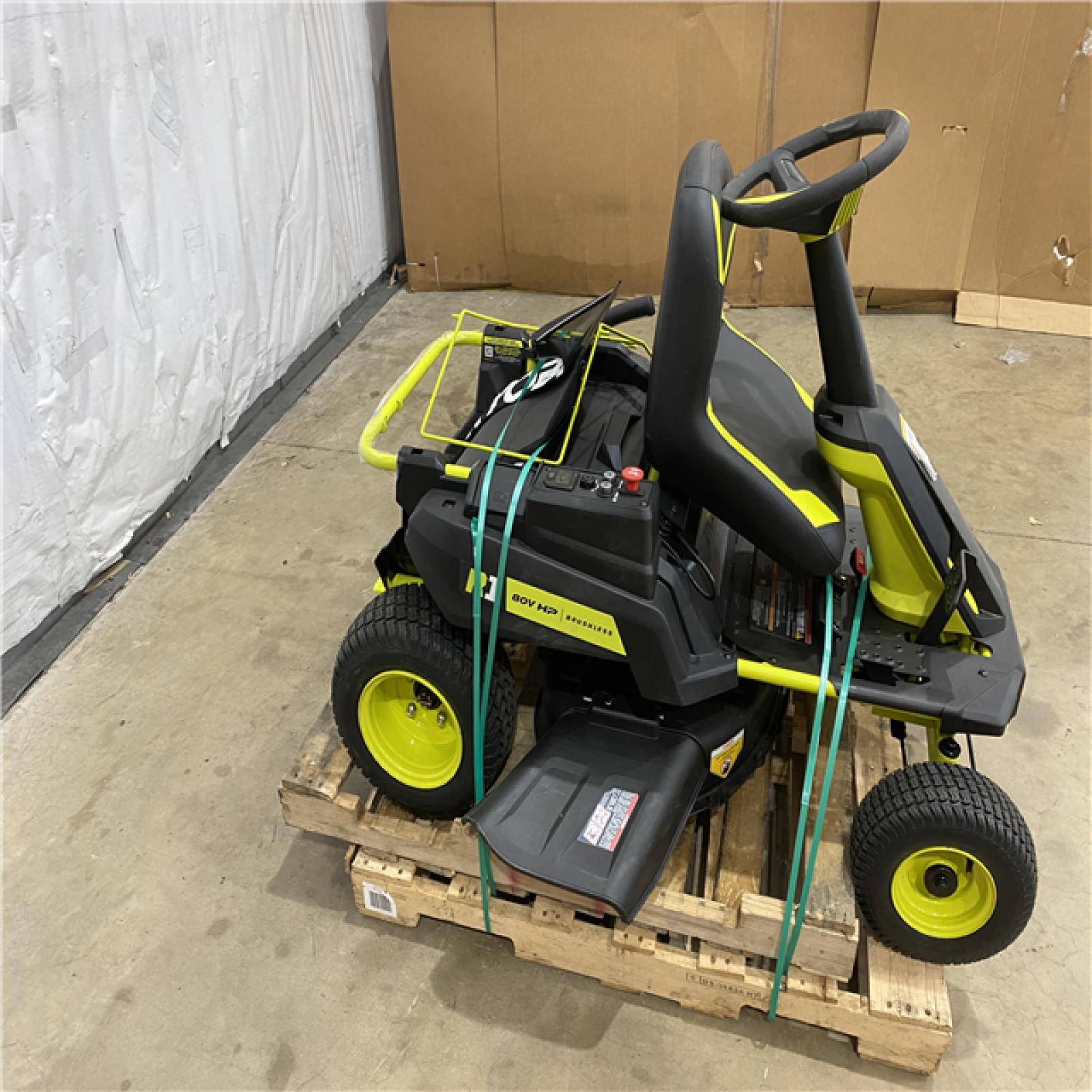 Houston Location - AS-IS Tool Pallet RYOBI 80V HP 30 INCH SIT DOWN MOWER