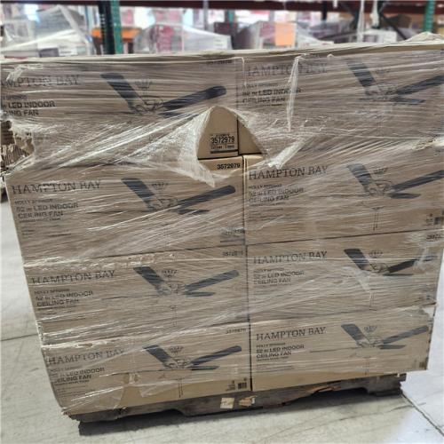 DALLAS LOCATION - Holly Springs 52 in. LED Indoor Brushed Nickel Ceiling Fan with Light Kit PALLET -(24 UNITS)