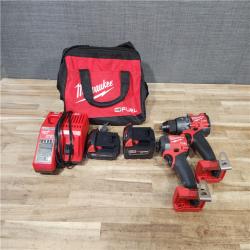 HOUSTON LOCATION - AS - IS Milwaukee 2 Tool Combo Kit W/ (2) Battery & Charger