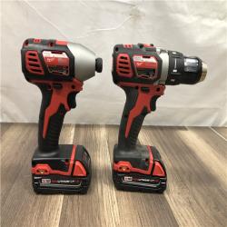 AS-IS Milwaukee M18 18V Lithium-Ion Cordless Drill Driver/Impact Driver Combo Kit