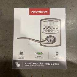 NEW! - Kwikset SmartCode 917 Satin Nickel Keypad Electronic Single-Cylinder Tustin Door Handle Featuring SmartKey Security