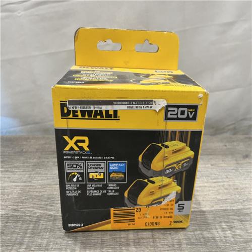 NEW - DEWALT 20V MAX XR POWERSTACK Lithium-Ion 5.0Ah Battery (2 -Pack)