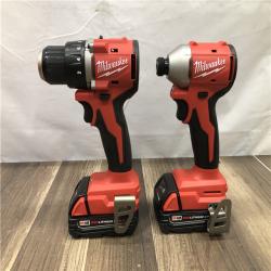 AS-IS Milwaukee 18V Lithium-Ion Brushless Cordless Compact Drill/Impact Combo Kit