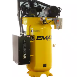 DALLAS LOCATION- AS-IS EMAX Hover Image to Zoom 80 Gal. 7.5 HP 26 CFM 1-Phase 175 PSI Silent Air Electric Air Compressor with Isolator Pads and Auto Drain