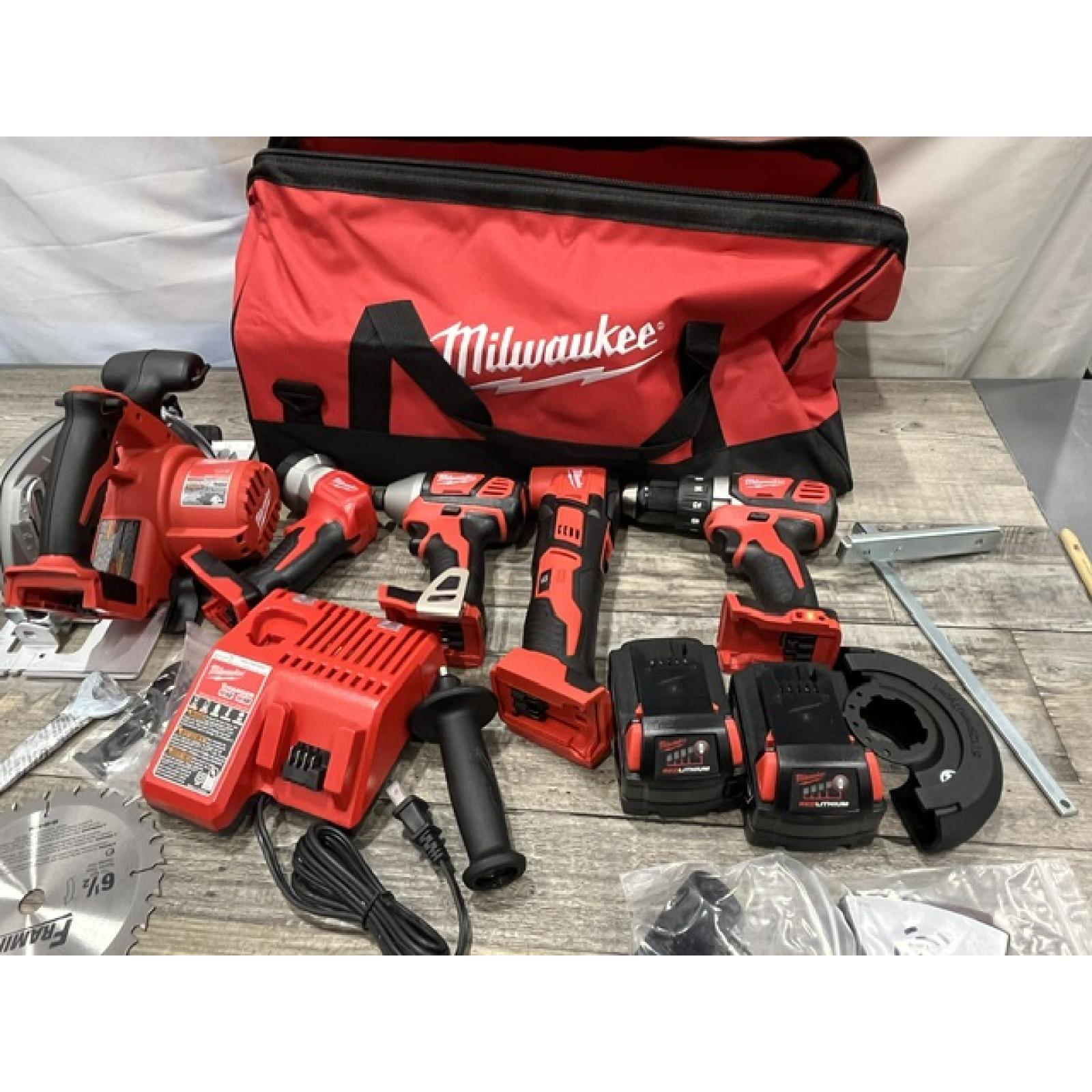 AS-IS Milwaukee 18-Volt Lithium-Ion Cordless (6-Tool) Combo Kit