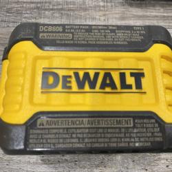 AS-IS DEWALT FLEXVOLT 20V/60V MAX Lithium-Ion 6.0Ah Battery Pack with 6 Amp Output Charger
