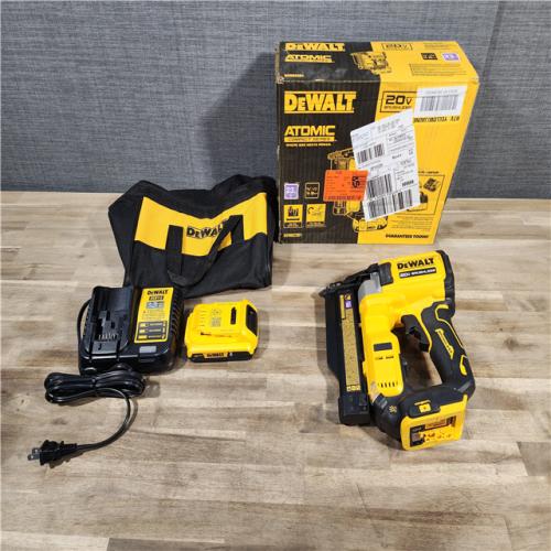 HOUSTON LOCATION - AS-IS DEWALT ATOMIC 20V MAX Lithium Ion Cordless 23 Gauge Pin Nailer Kit with 2.0Ah Battery and Charger