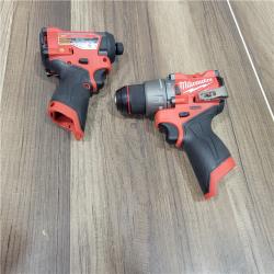 AS-IS Milwaukee 3497-22 12V Brushless Hammer Drill and Impact Driver Combo Kit