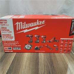 NEW! Milwaukee M18 18V Lithium-Ion Cordless Combo Kit (8-Tool) with (3) Batteries, Charger and (2) Tool Bags