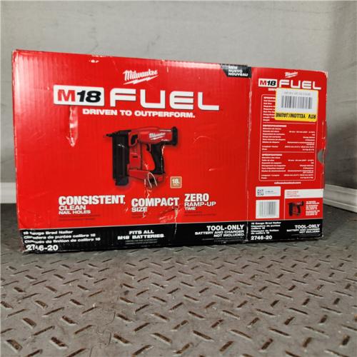 Houston location - AS-IS Milwaukee M18 Fuel 18V Brushless 18-Gauge Brad Nailer 2746-20 (Bare Tool)  - Appears IN GOOD Condition