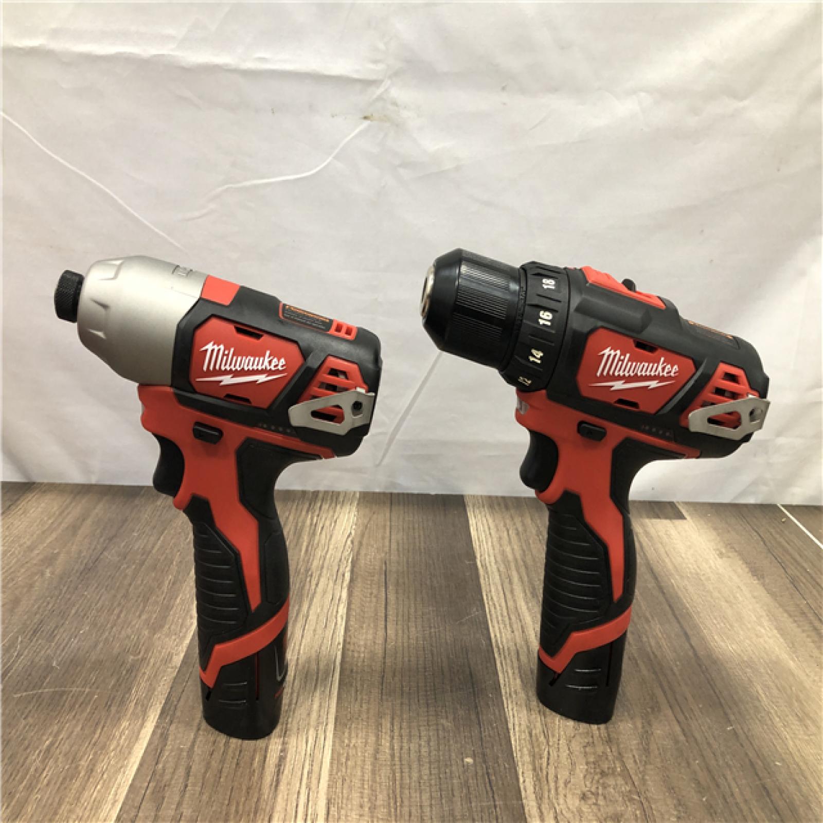 AS-IS Milwaukee 12V Lithium-Ion Cordless Drill Driver/Impact Driver Combo Kit