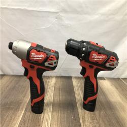 AS-IS Milwaukee 12V Lithium-Ion Cordless Drill Driver/Impact Driver Combo Kit