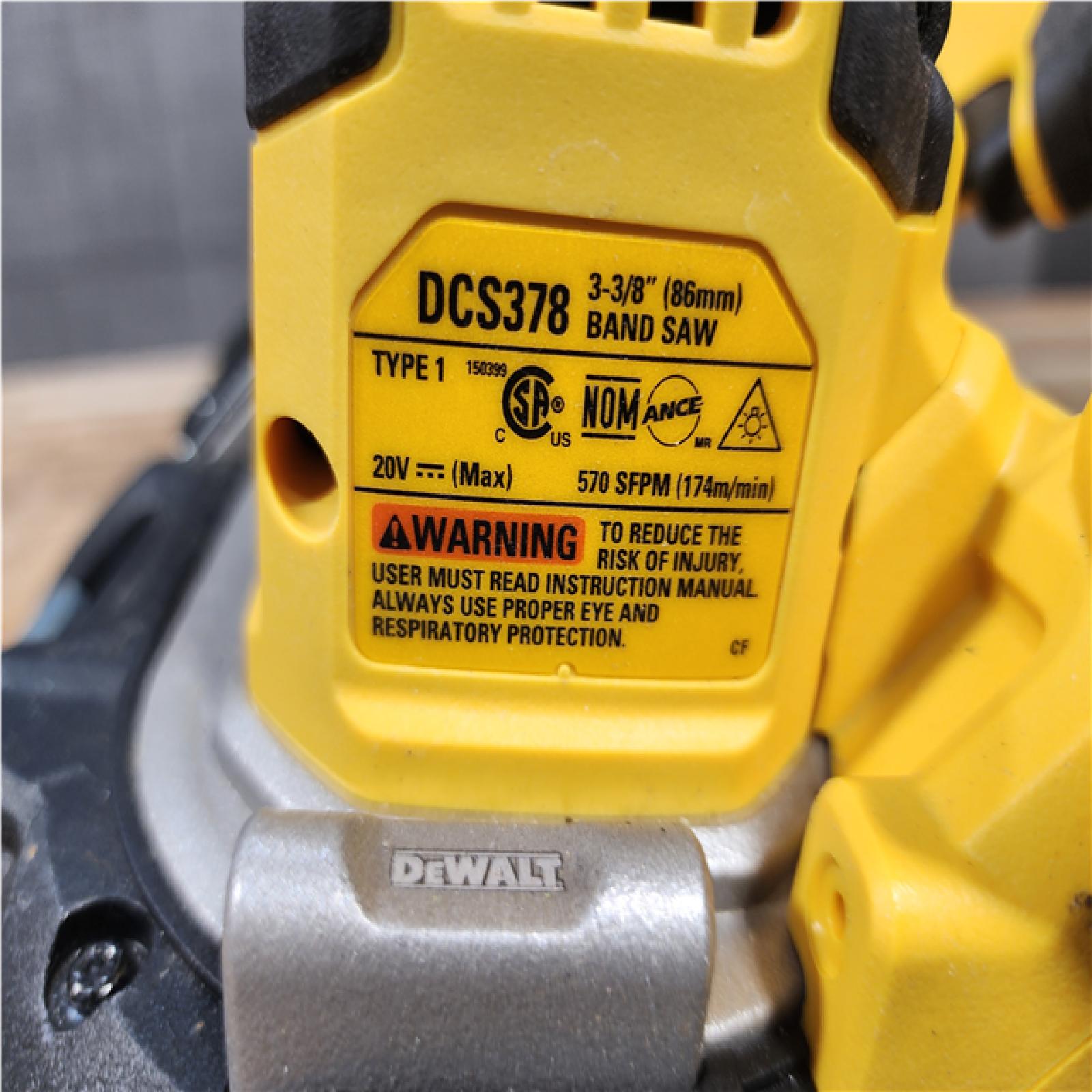 HOUSTON LOCATION - AS - IS DEWALT 20-Volt MAX 3-3/8 in. Cordless Brushless Bandsaw (Tool-Only)