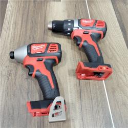 AS-IS  Milwaukee M18 18V Cordless Brushed 2 Tool Drill/Driver and Impact Driver Kit