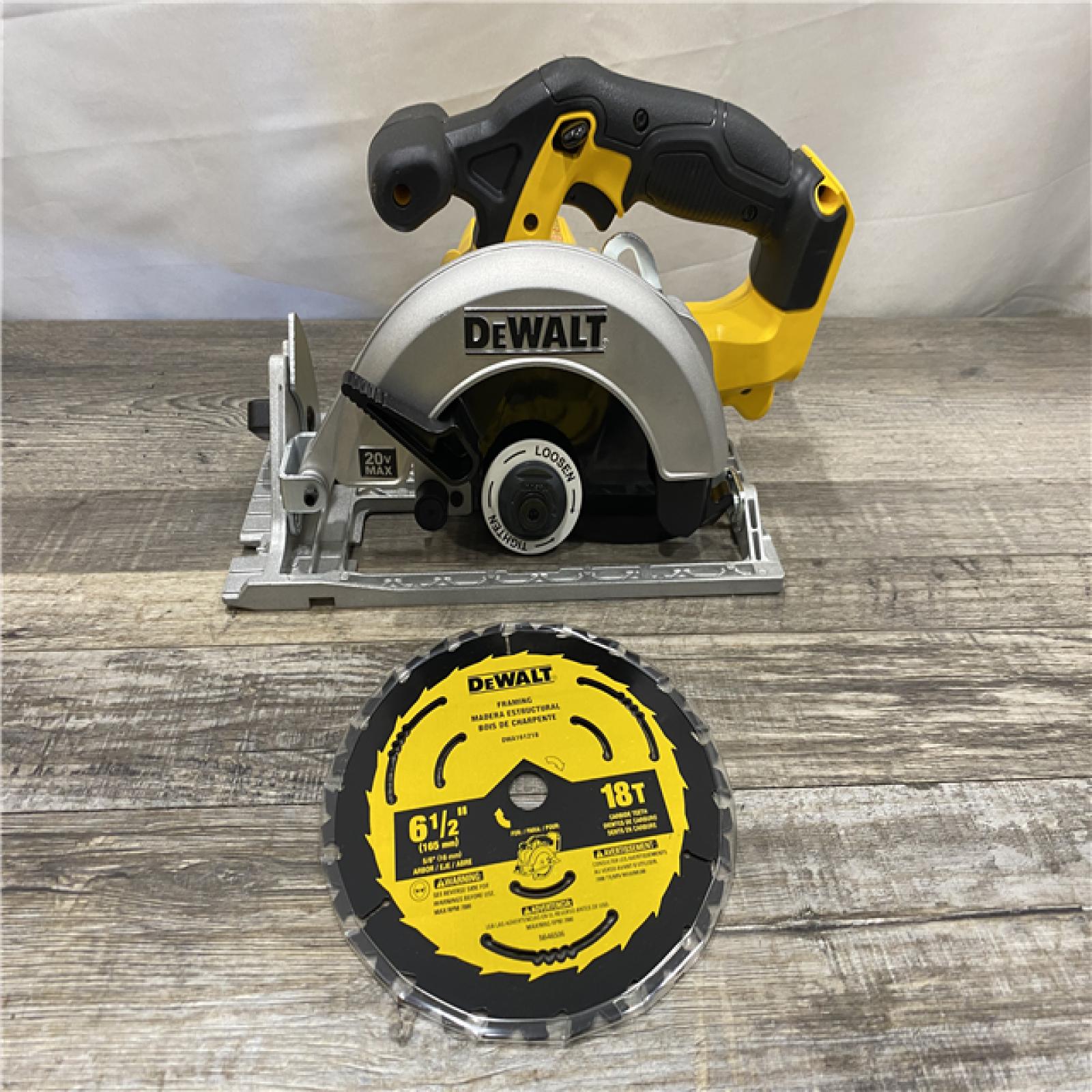 AS-IS DEWALT 20-Volt MAX Lithium-Ion Cordless 6-1/2 in. Circular Saw (Tool-Only)