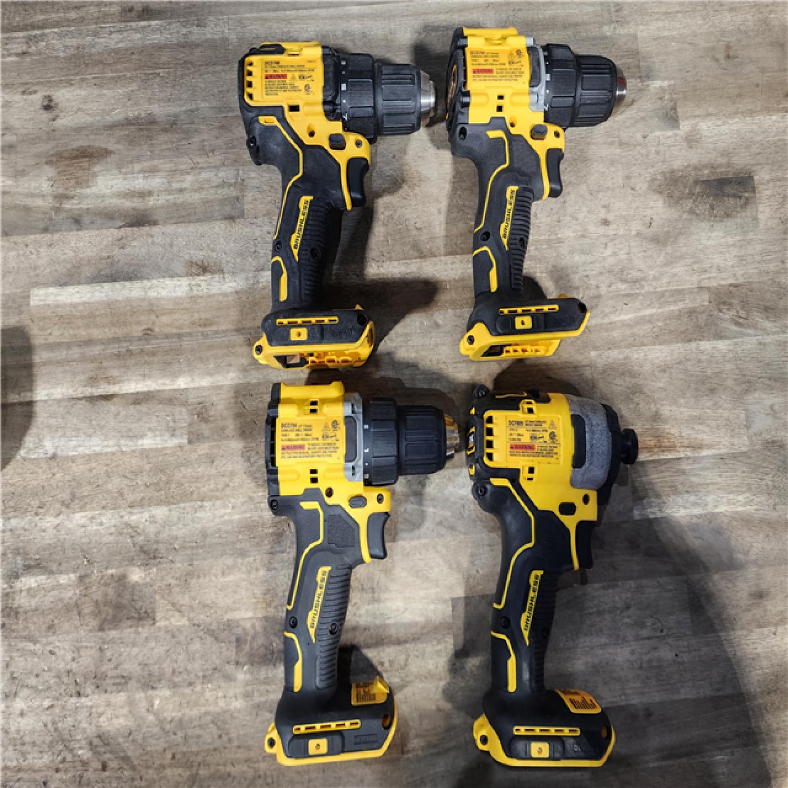 HOUSTON LOCATION - AS-IS DEWALT 4 TOOL COMBO KIT W/ (2) BATTERY & CHARGER