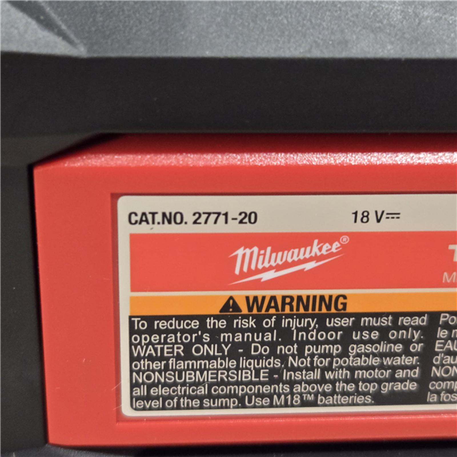 AS-IS Milwaukee 18V 1/4 HP Cordless Transfer Pump (Tool Only)