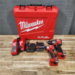 HOUSTON LOCATION - AS - IS Milwaukee FUEL 18V Lithium-Ion Brushless Cordless Hammer Drill and Impact Driver Combo Kit
