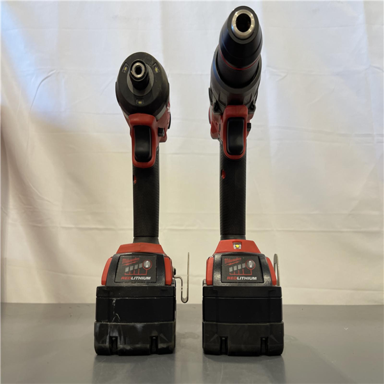 AS-IS - MILWAUKEE FUEL 18V Lithium-Ion Brushless Cordless Hammer Drill and Impact Driver Combo Kit