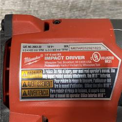 AS-IS Milwaukee FUEL 18V Lithium-Ion Brushless Cordless 1/4 in. Hex Impact Driver Kit