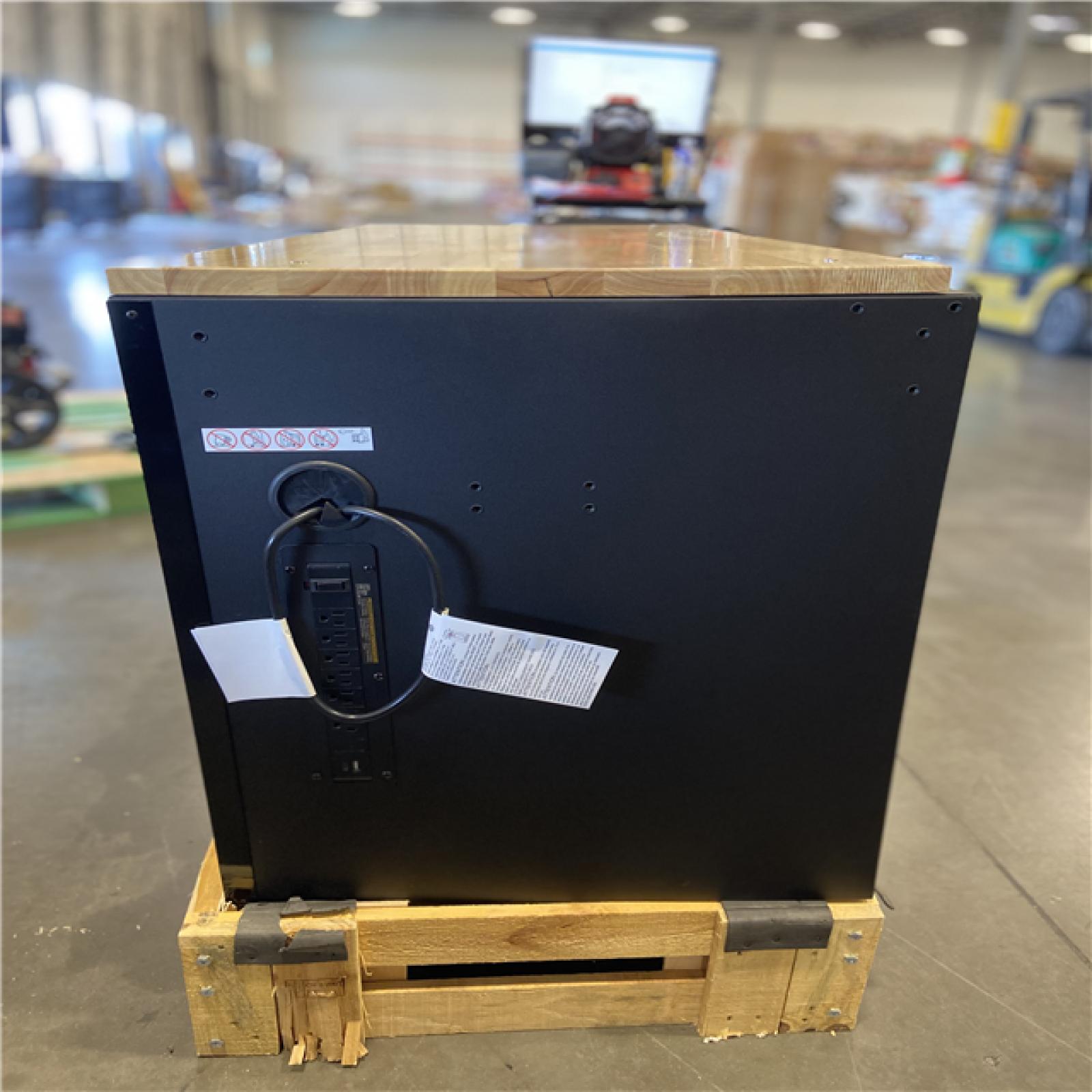 DALLAS LOCATION - Husky 56 in. W x 27.6 in. D 10-Drawer Matte Black Heavy-Duty Mobile Workbench with Pegboard