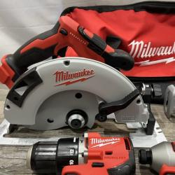 AS-IS Milwaukee 18-Volt Lithium-Ion Brushless Cordless (4-Tool) Combo Kit