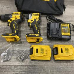 AS-IS DEWALT ATOMIC 20V MAX Lithium-Ion Cordless 2-Tool Combo Kit