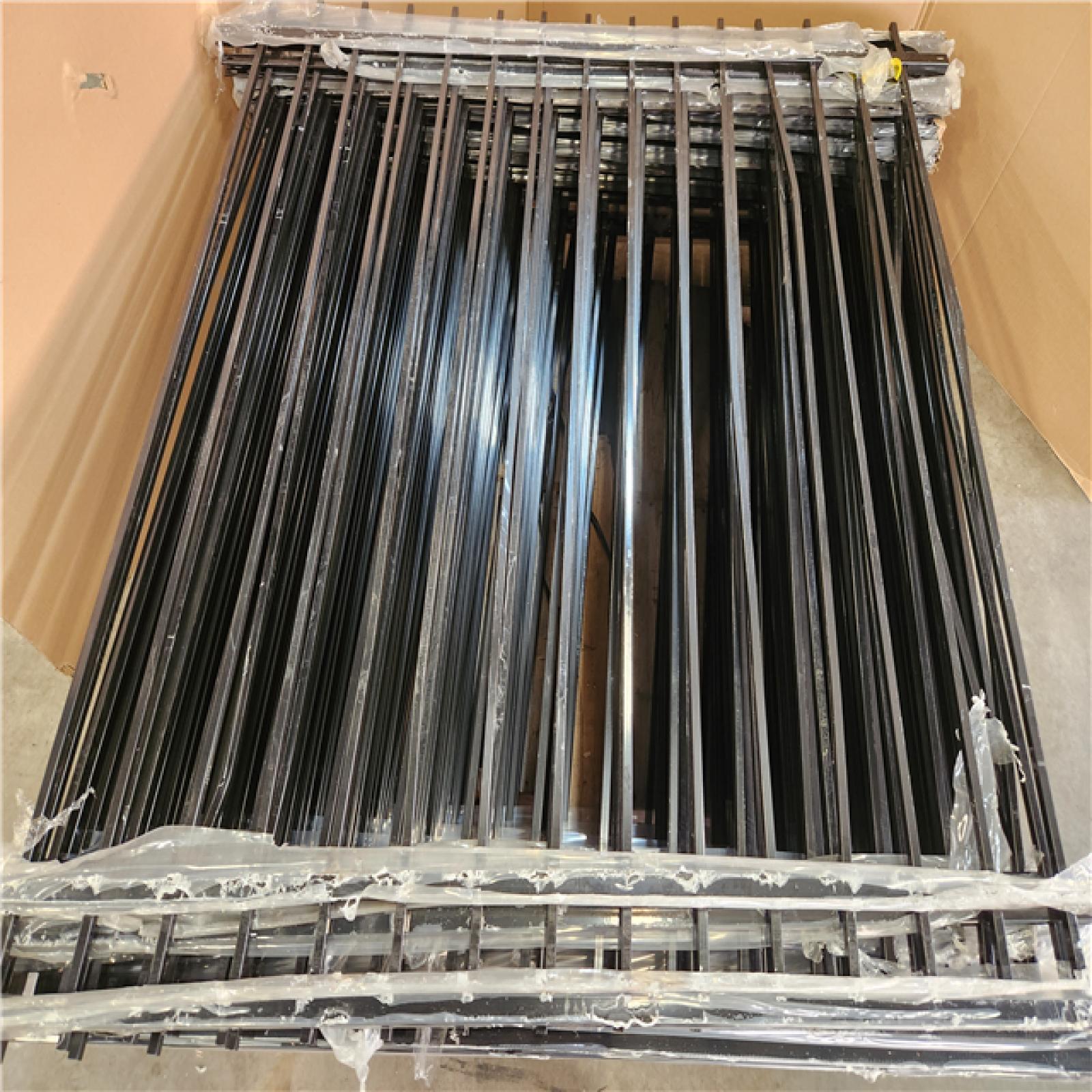 Phoenix Fencer Wire 6 ft. x 6 ft. Heavy Duty Spaced Bar Flat Top Flat Metal Fence Panel  Anti-Rust Garden Fence Panel Pallet (20-Panels)