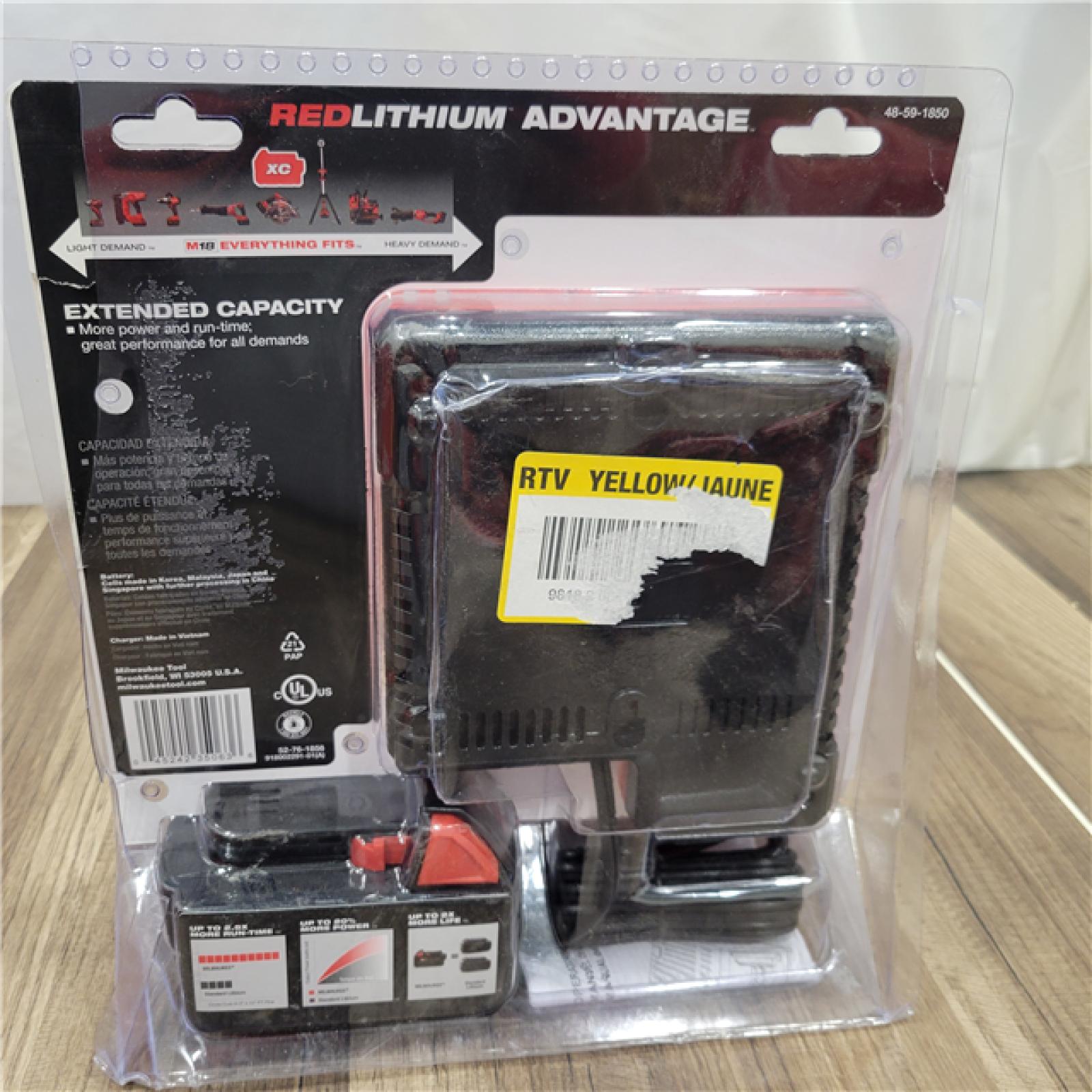 AS-IS Milwaukee M18 18-Volt Lithium-Ion XC Battery Starter Kit