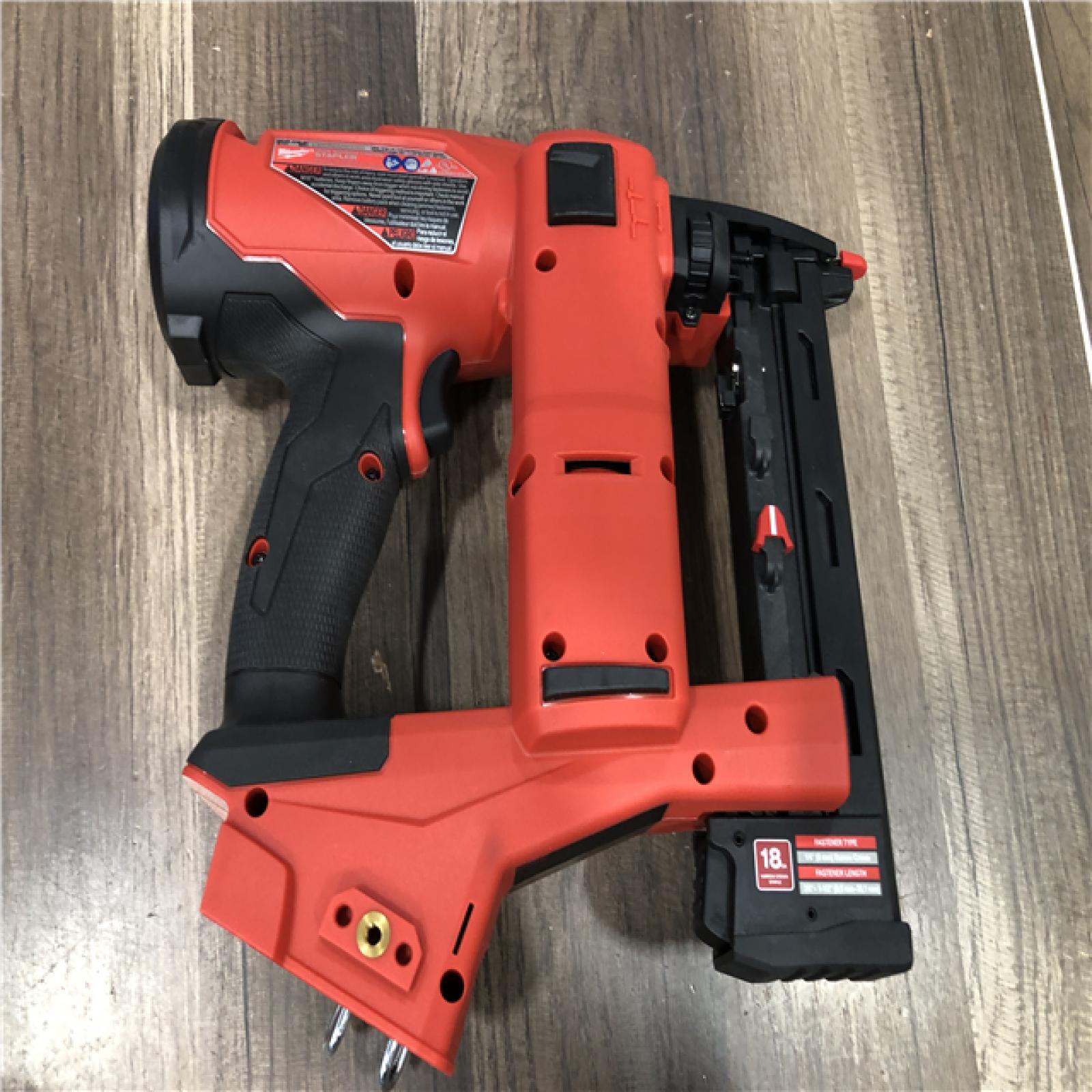 AS-IS Milwaukee FUEL 18-Volt Lithium-Ion Brushless Cordless 18-Gauge 1/4 in. Narrow Crown Stapler (Tool-Only)
