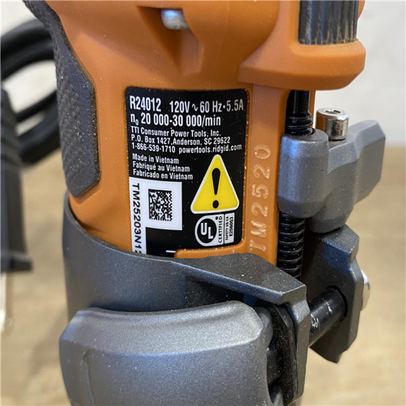 AS-IS RIDGID 5.5 Amp Corded Compact Fixed-Base Router