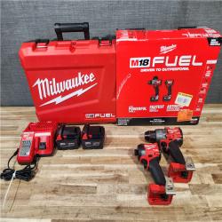 HOUSTON LOCATION - AS-IS (APPEARS LIKE NEW) Milwaukee FUEL 18V Lithium-Ion Brushless Cordless Hammer Drill and Impact Driver Combo Kit
