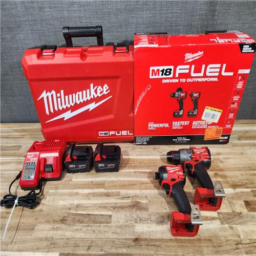 HOUSTON LOCATION - AS-IS (APPEARS LIKE NEW) Milwaukee FUEL 18V Lithium-Ion Brushless Cordless Hammer Drill and Impact Driver Combo Kit