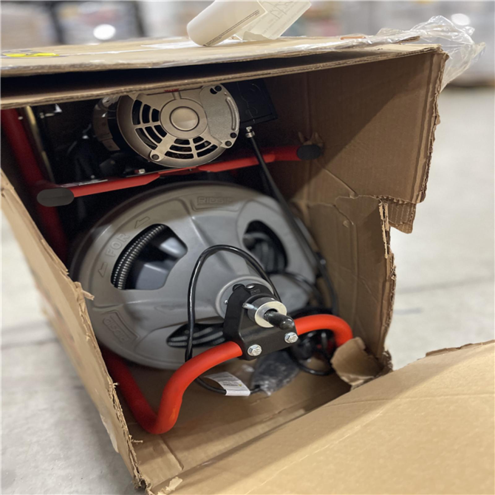 AS-IS - RIDGID K-400 Drain Cleaning Snake Auger Machine  C-45 IW 1/2 in. x 75 ft. Cable inside Drum