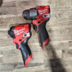 HOUSTON LOCATION - AS-IS Milwaukee 3497-22 12V Brushless Hammer Drill and Impact Driver Combo Kit