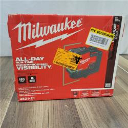 IS-AS Milwaukee 100 Ft. REDLITHIUM Lithium-Ion USB Green Rechargeable Cross Line Laser Level with Charger