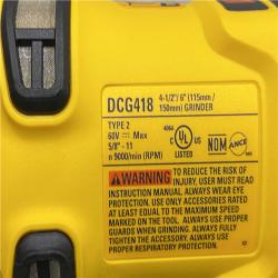 AS-IS DEWALT 60V MAX Cordless Brushless 4.5 in. to 6 in. Small Angle Grinder with Kickback Brake (Tool Only)