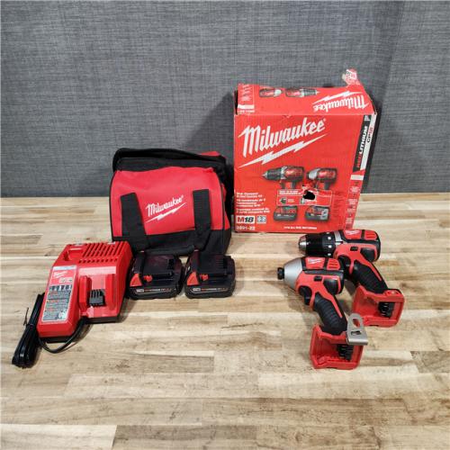 HOUSTON LOCATION - AS-IS Milwaukee 18V Lithium-Ion Cordless Drill Driver/Impact Driver Combo Kit