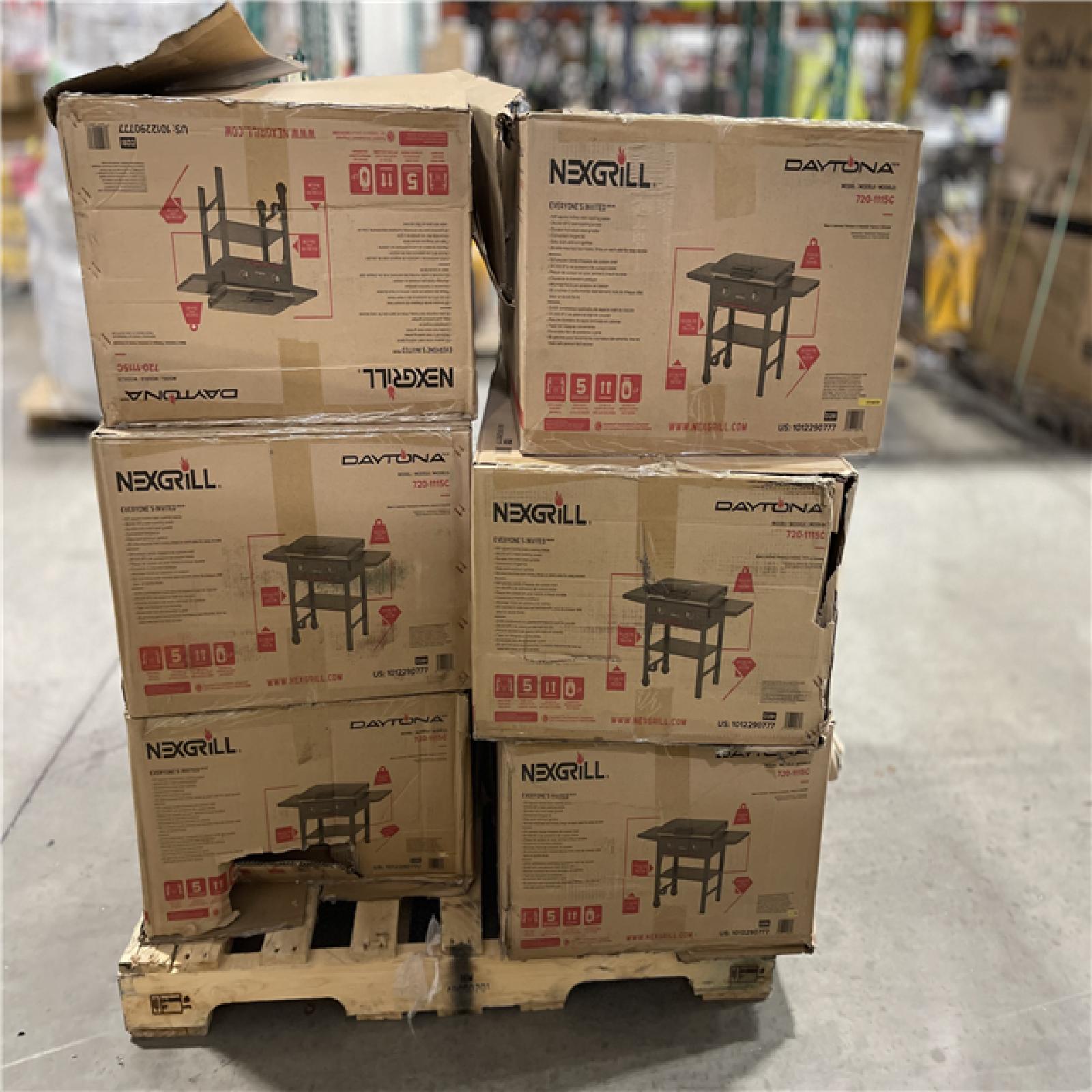 DALLAS LOCATION - Nexgrill Daytona 2 Burner Propane Gas Griddle in Black with PVC Cover PALLET-(6 UNITS)