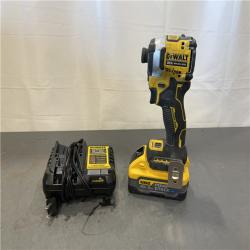 AS-IS - DEWALT 20V Cordless Compact Impact Driver 20V MAX POWERSTACK Battery Starter Kit