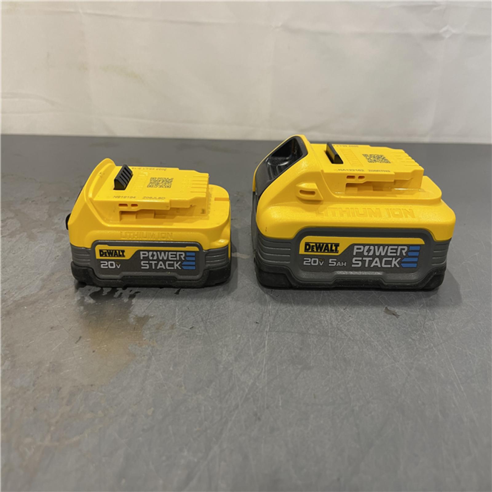 AS-IS - Dewalt 20V MAX POWERSTACK Lithium-Ion Batteries and Charger Starter Kit